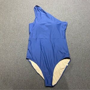 Summersalt The Ruched Sidestroke One Shoulder One Piece Swimsuit 12 LT
